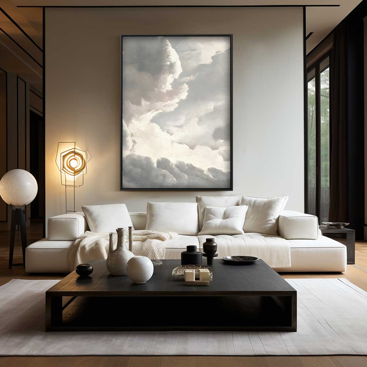 Dromerige Wolkenlandschap – staand kunstwerk voor modern interieur