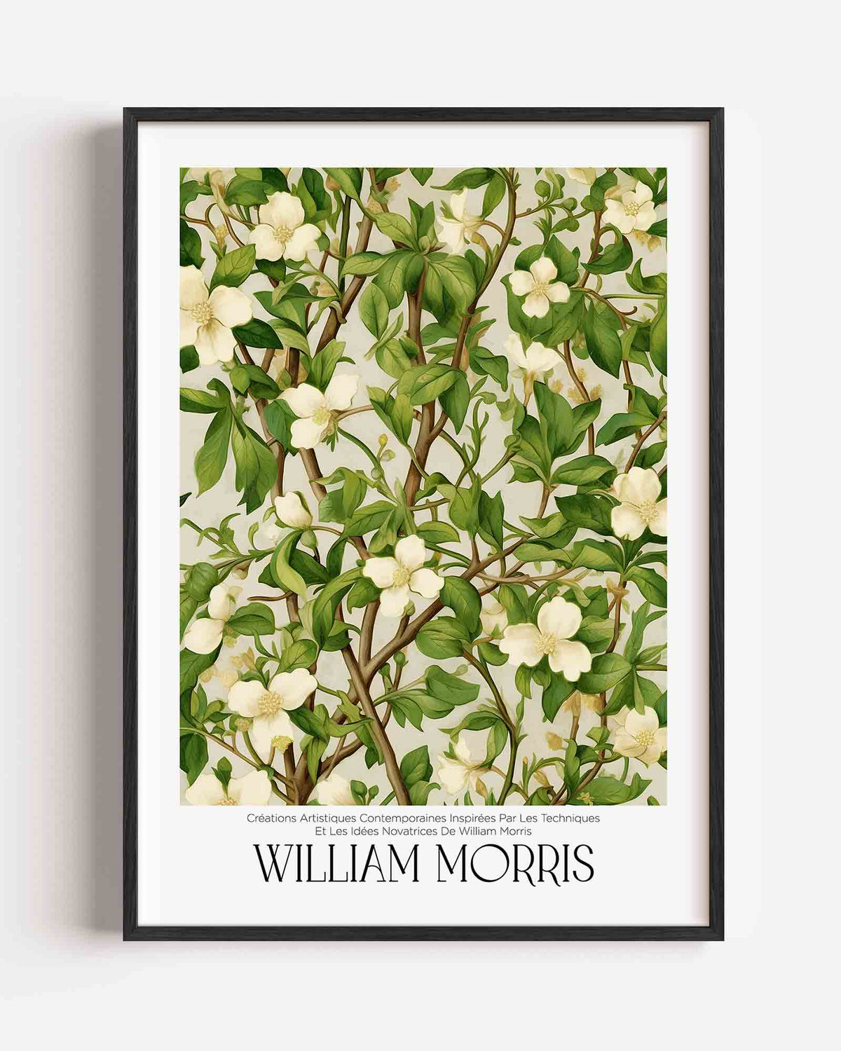 Bloemen en bladeren – William Morris portret poster als wanddecoratie