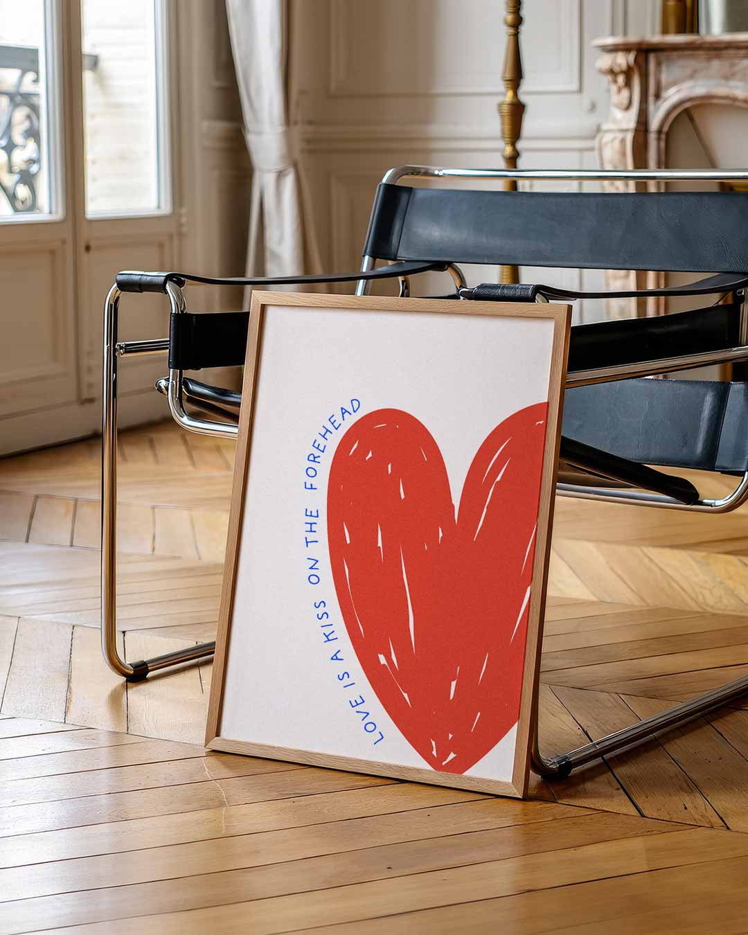 Liefdevolle Kus Voorhoofd – zomer portret poster, afbeelding 7