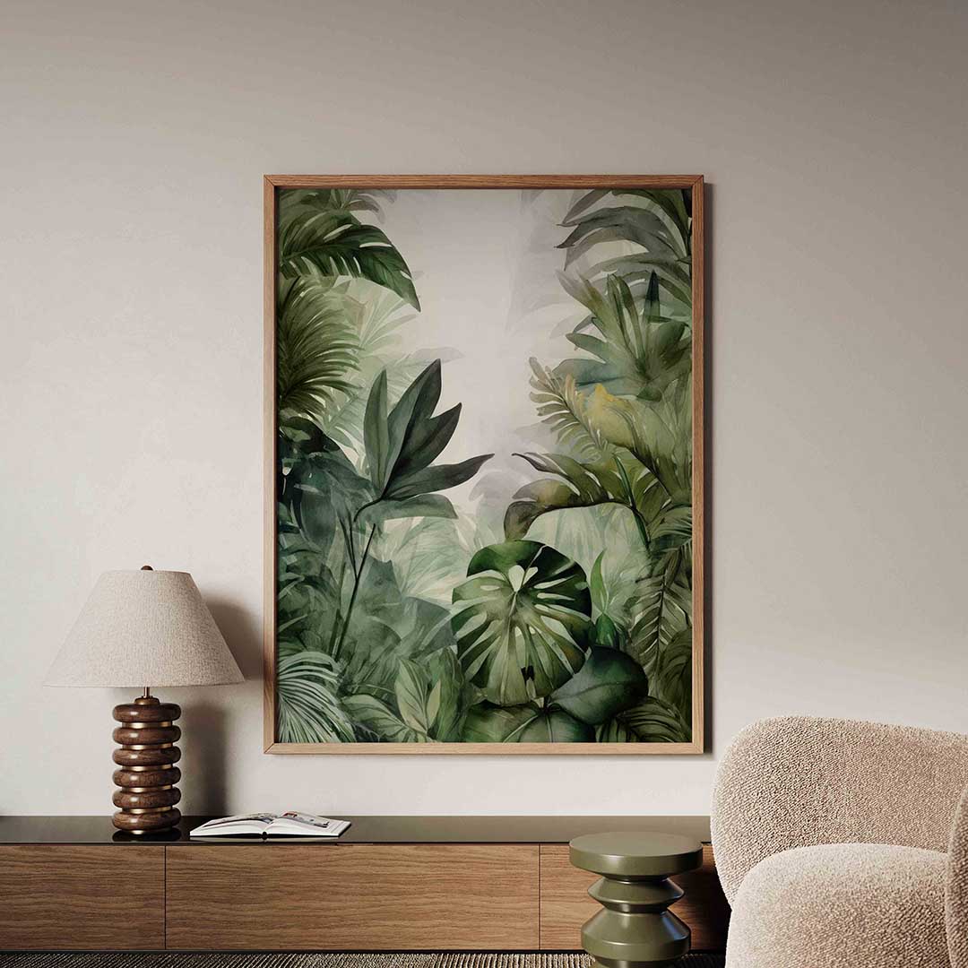 Groene bladeren – tropische jungle poster in staand formaat
