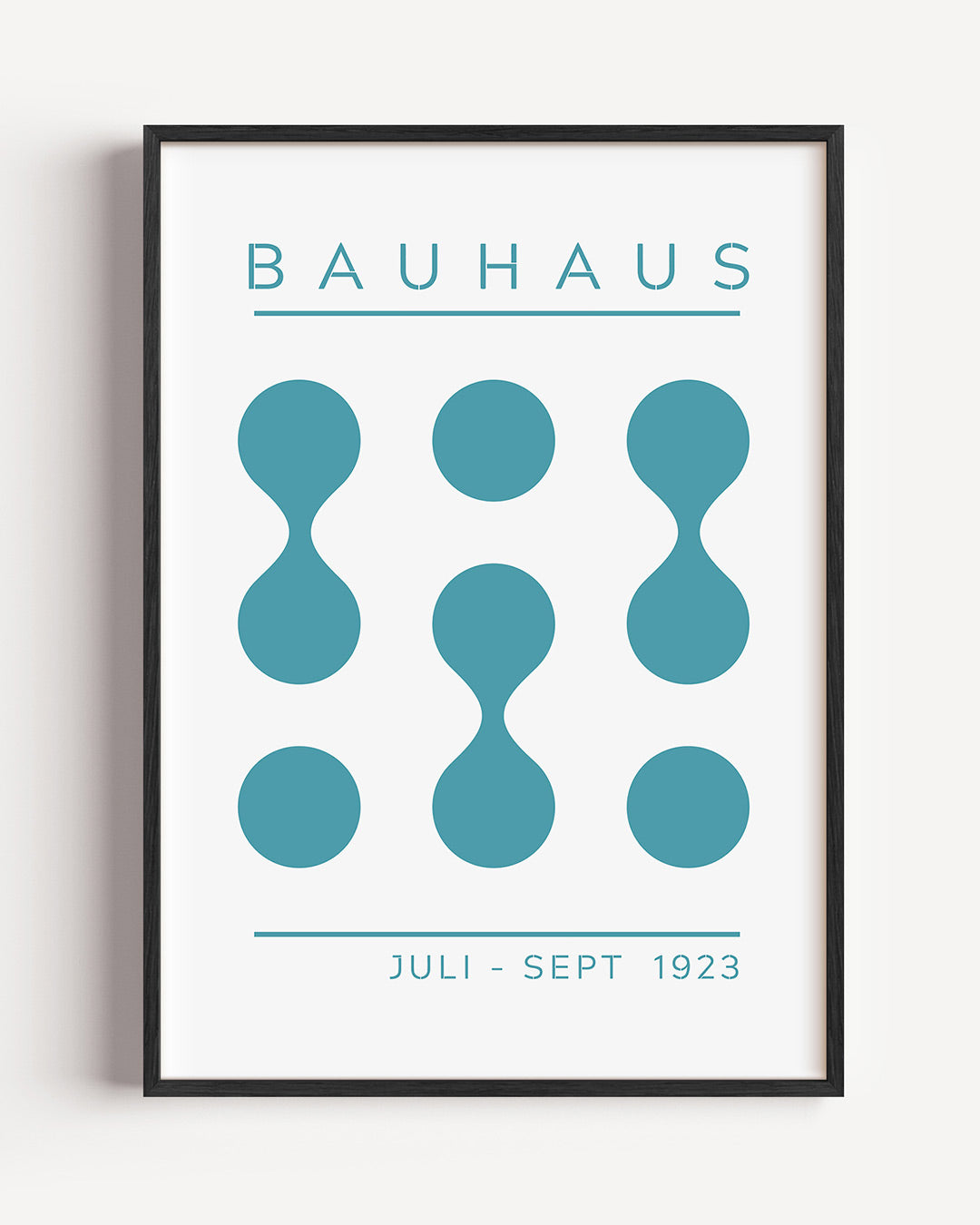 Vorm en balans – staande Bauhaus poster als wanddecoratie