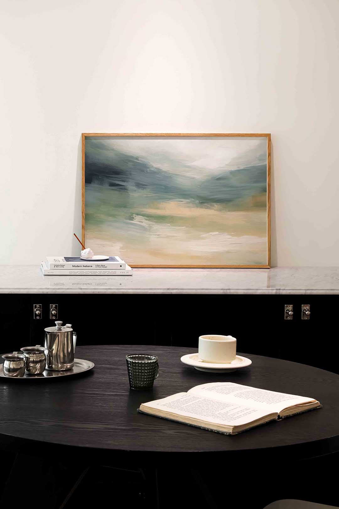 Abstracte landschapsweergave – abstracte poster in liggend formaat