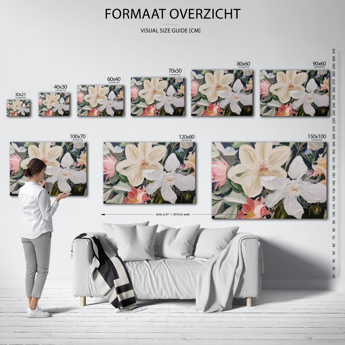 Bloemenpracht – liggende muurposter met bloemen
