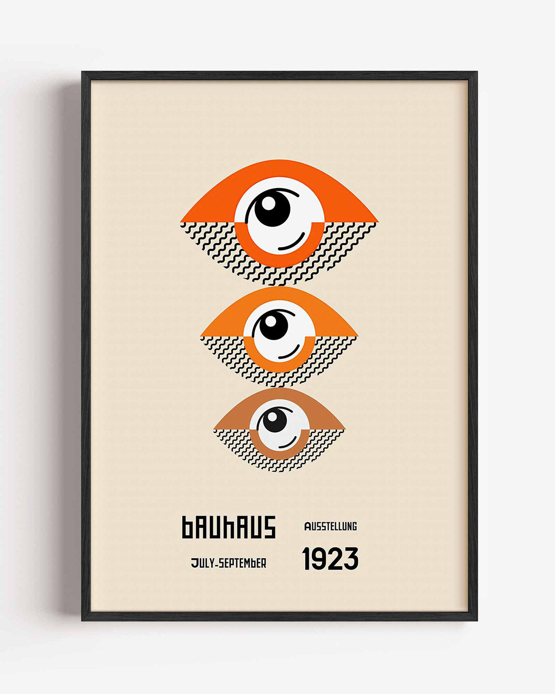 Oogvormen en patronen – staande Bauhaus poster als wanddecoratie