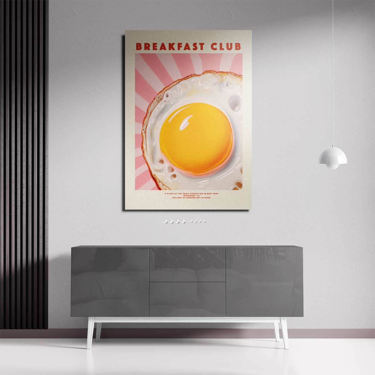 Breakfast Club – staande wandkunst voor woonkamer of interieur