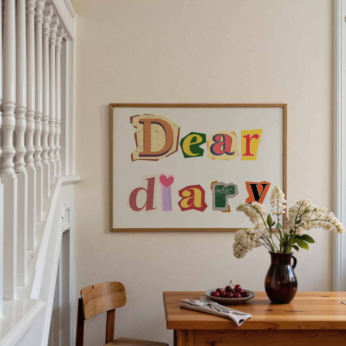 Dear diary – moderne poster in liggend formaat