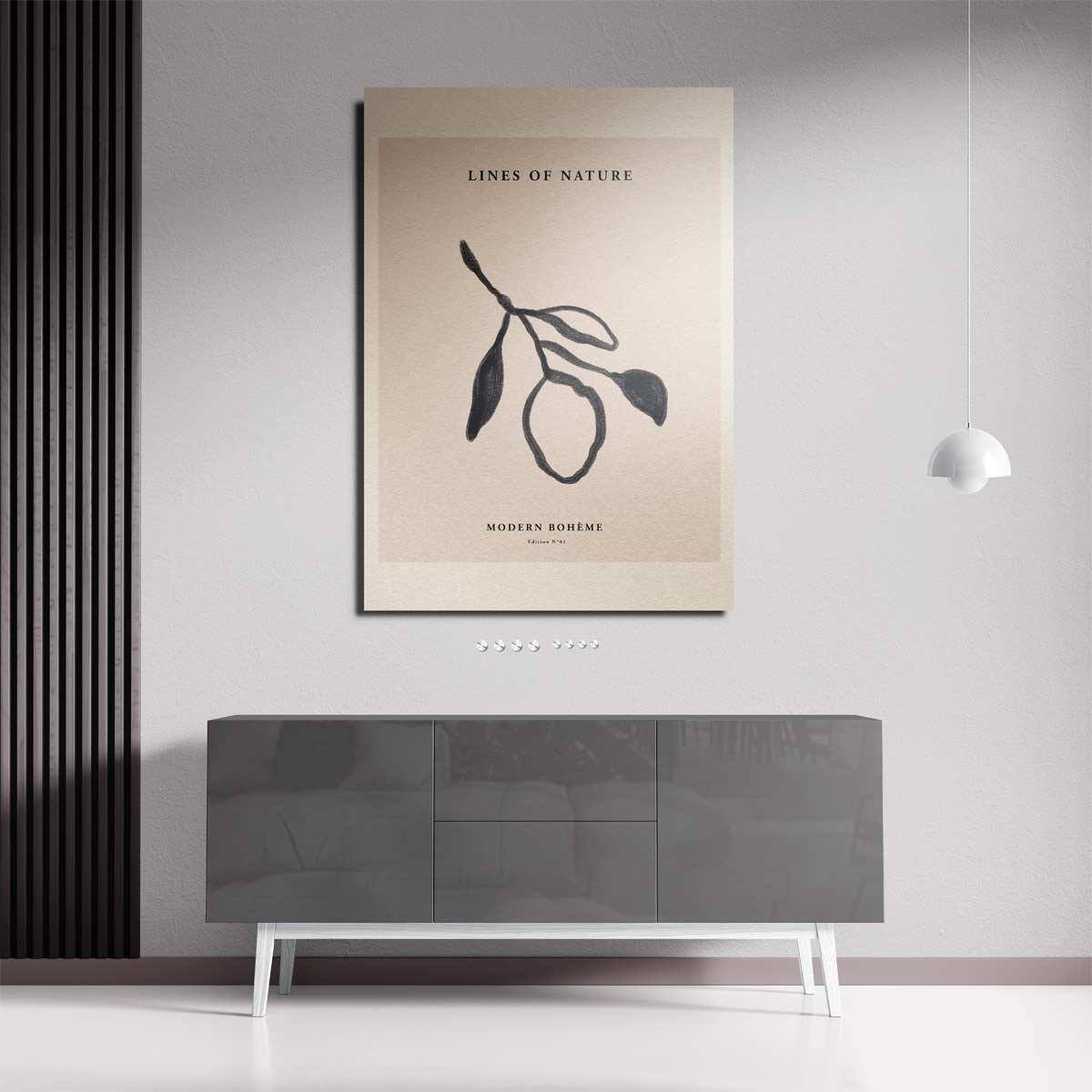 Lijnen van de Natuur – staande wandkunst voor woonkamer of interieur