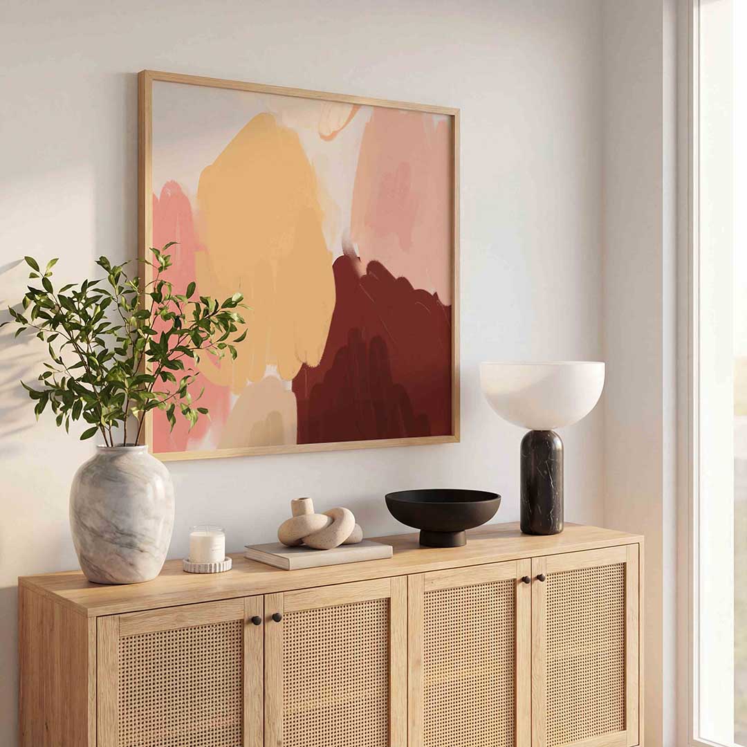 Abstracte vormen – illustratie poster in vierkant formaat