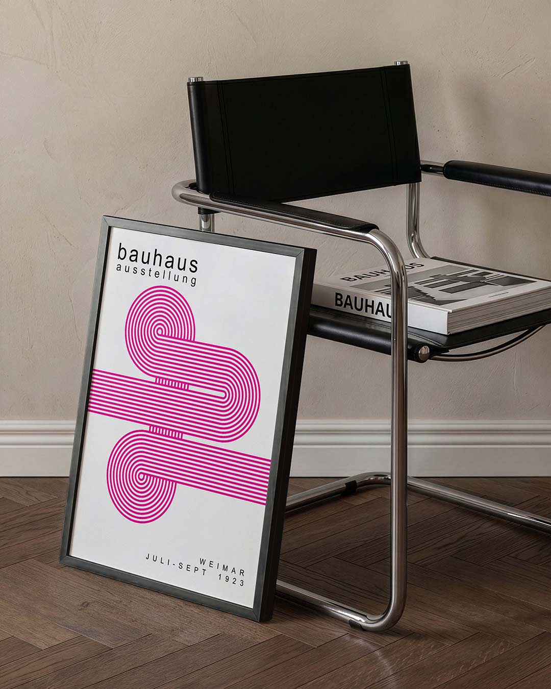 – staande Bauhaus poster voor aan de muur