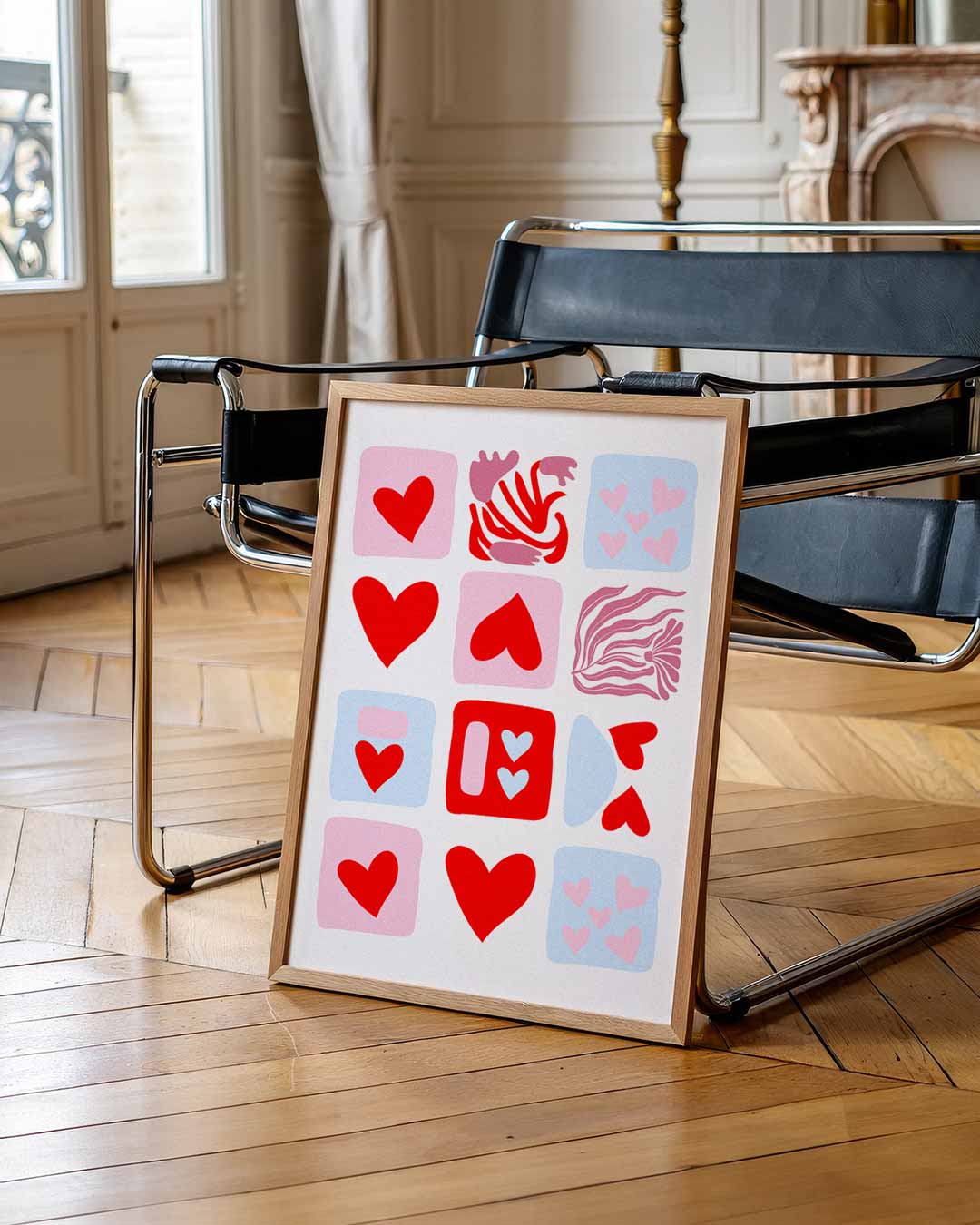 Liefdevolle Hartjes Collage – zomer portret poster, afbeelding 7