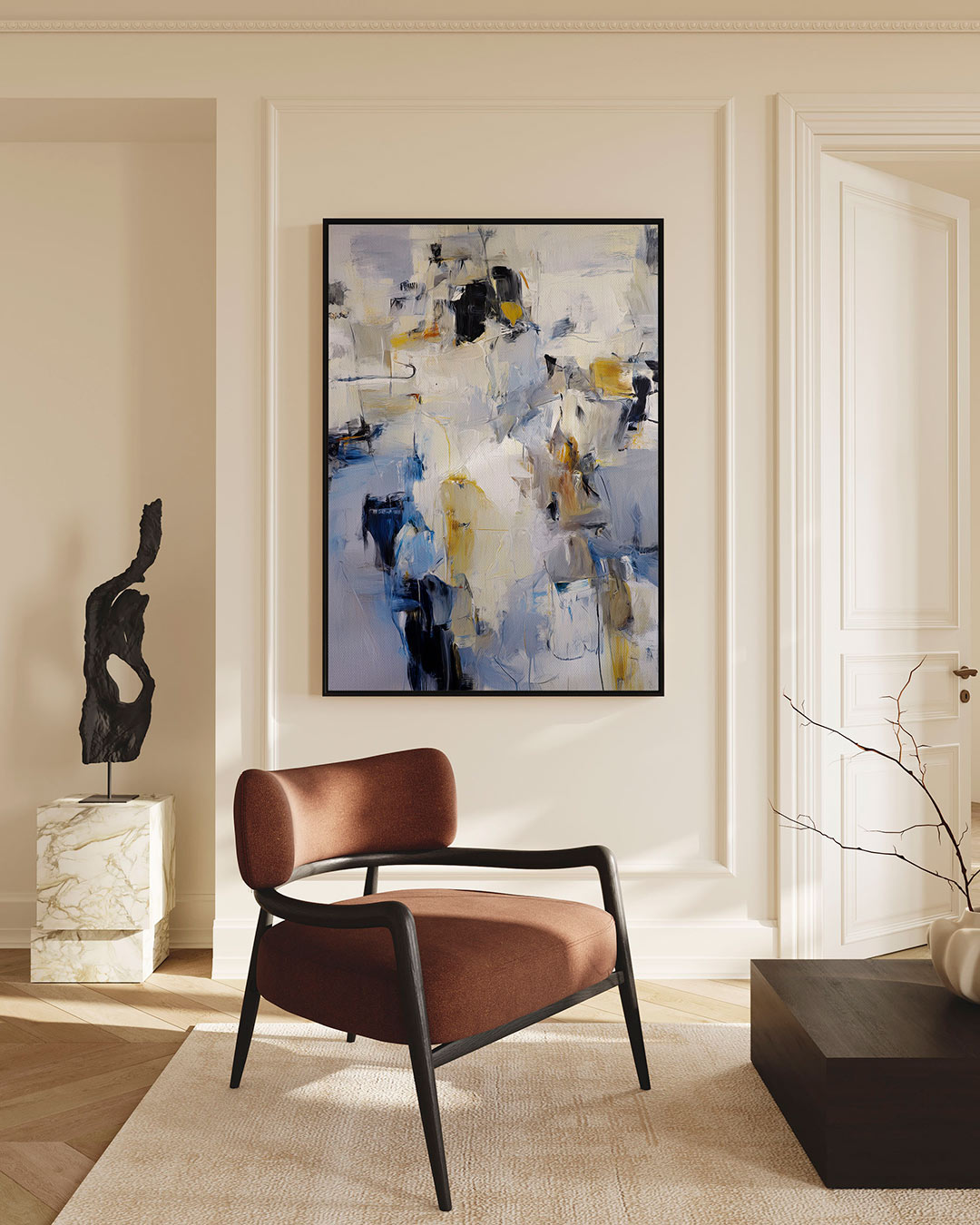 Kleurencompositie – staand wanddecoratie kunstwerk