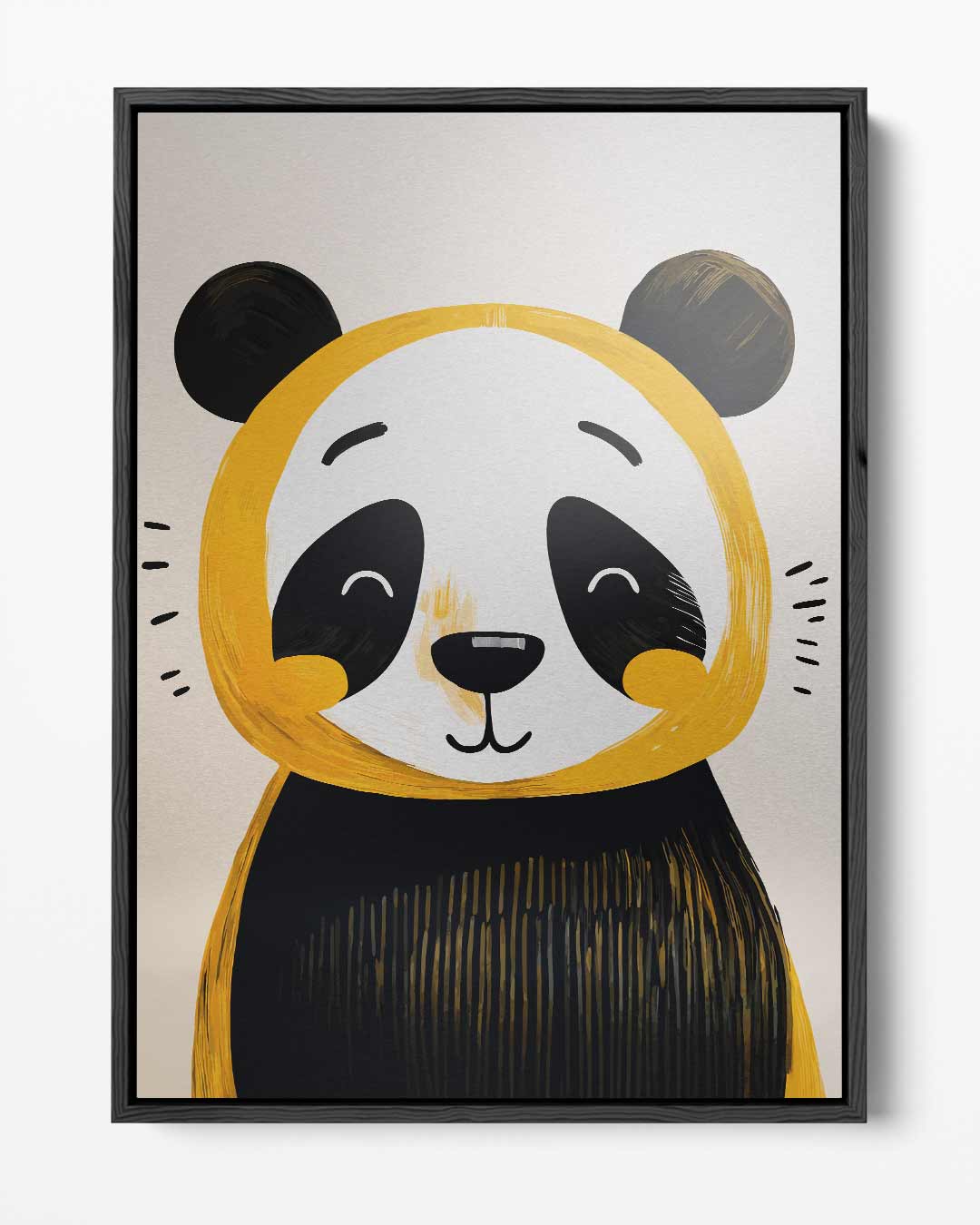 Vrolijke Panda Illustratie – portret kunstwerk als wanddecoratie