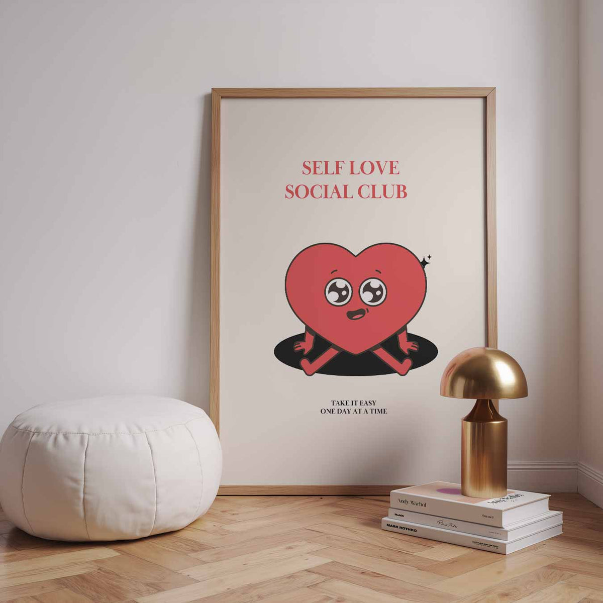 Zelfliefde Social Club – staande zomer wanddecoratie van WallArtistic