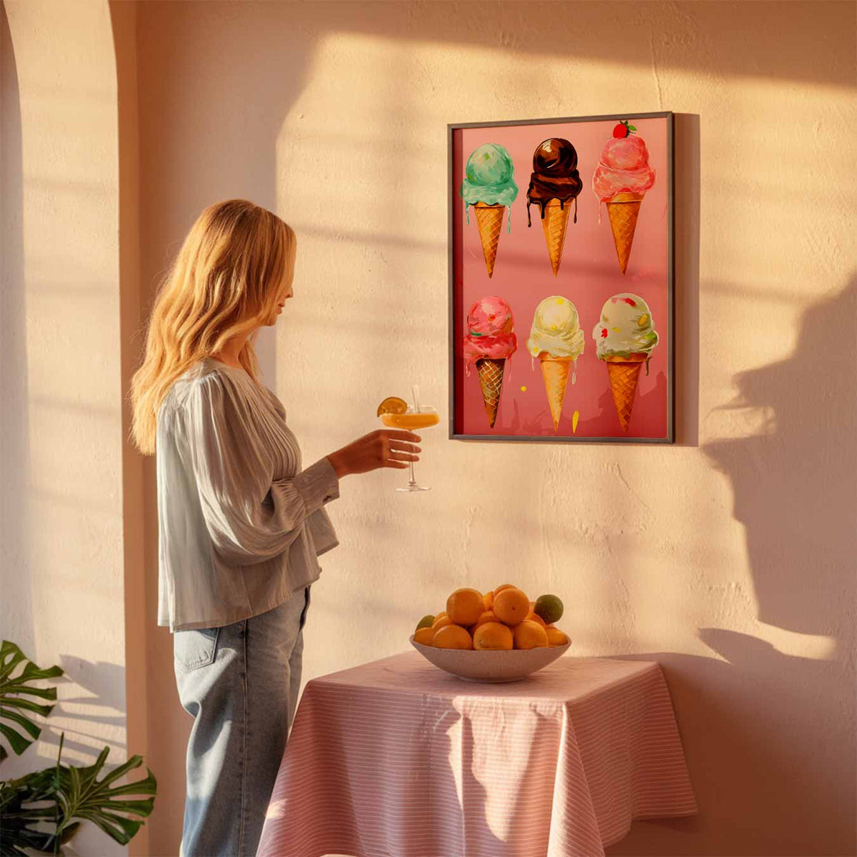 Zoete IJsco Fantasie – keuken poster als sfeervolle staande wanddecoratie