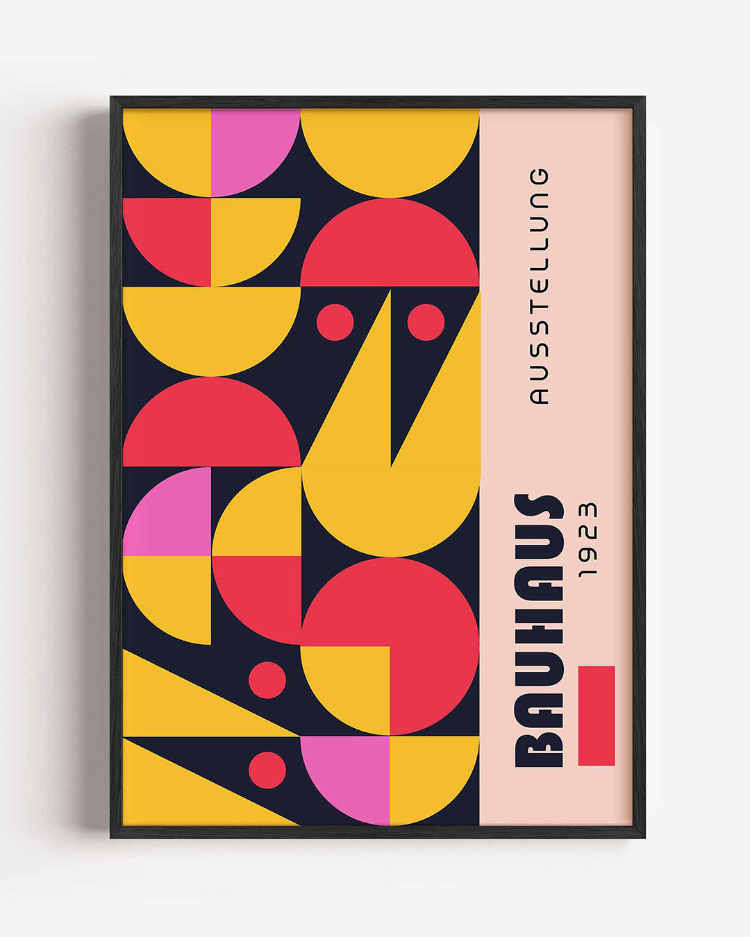 Vormen en vlakken – staande Bauhaus poster als wanddecoratie