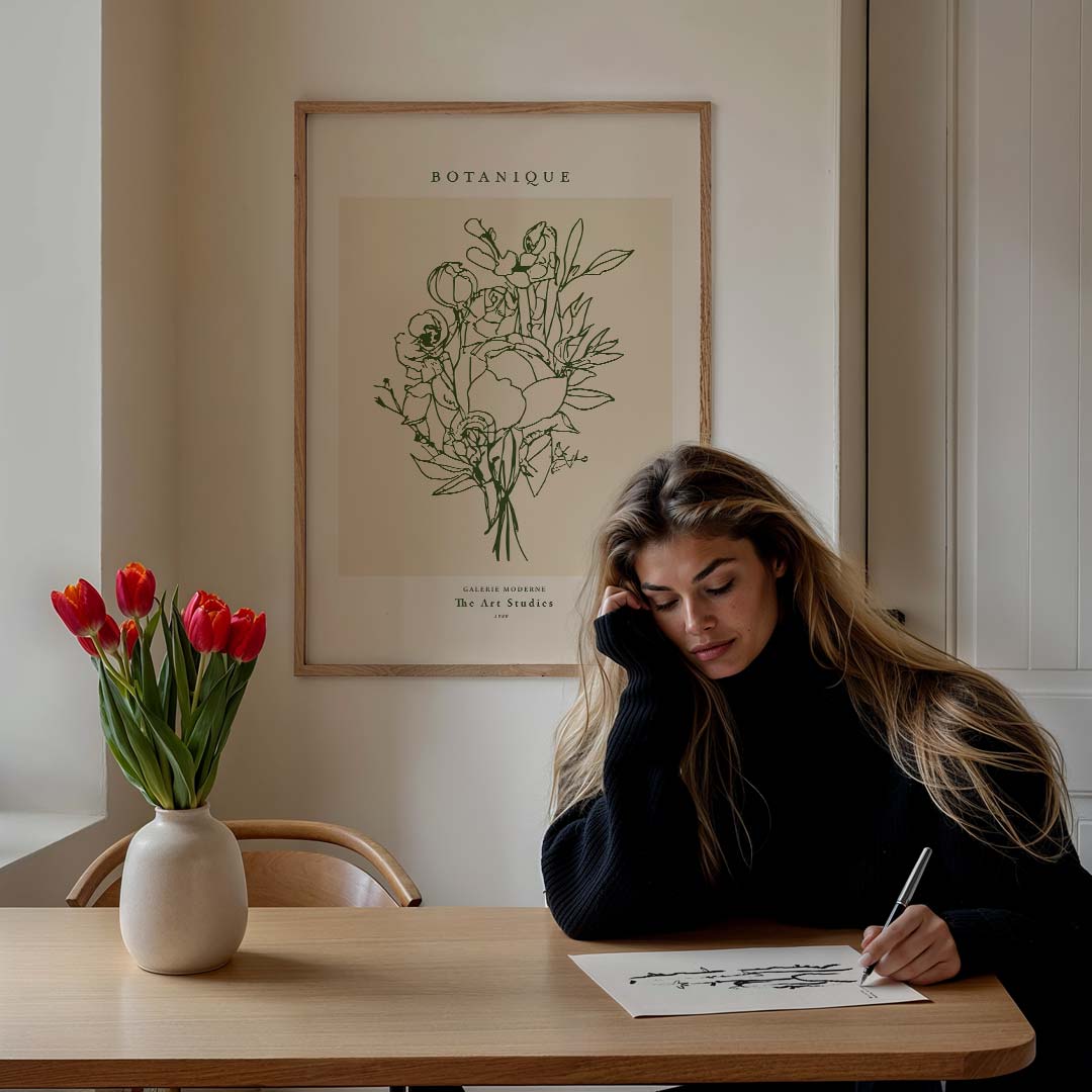 Botanique Kunstposter – bloemen poster in staand formaat
