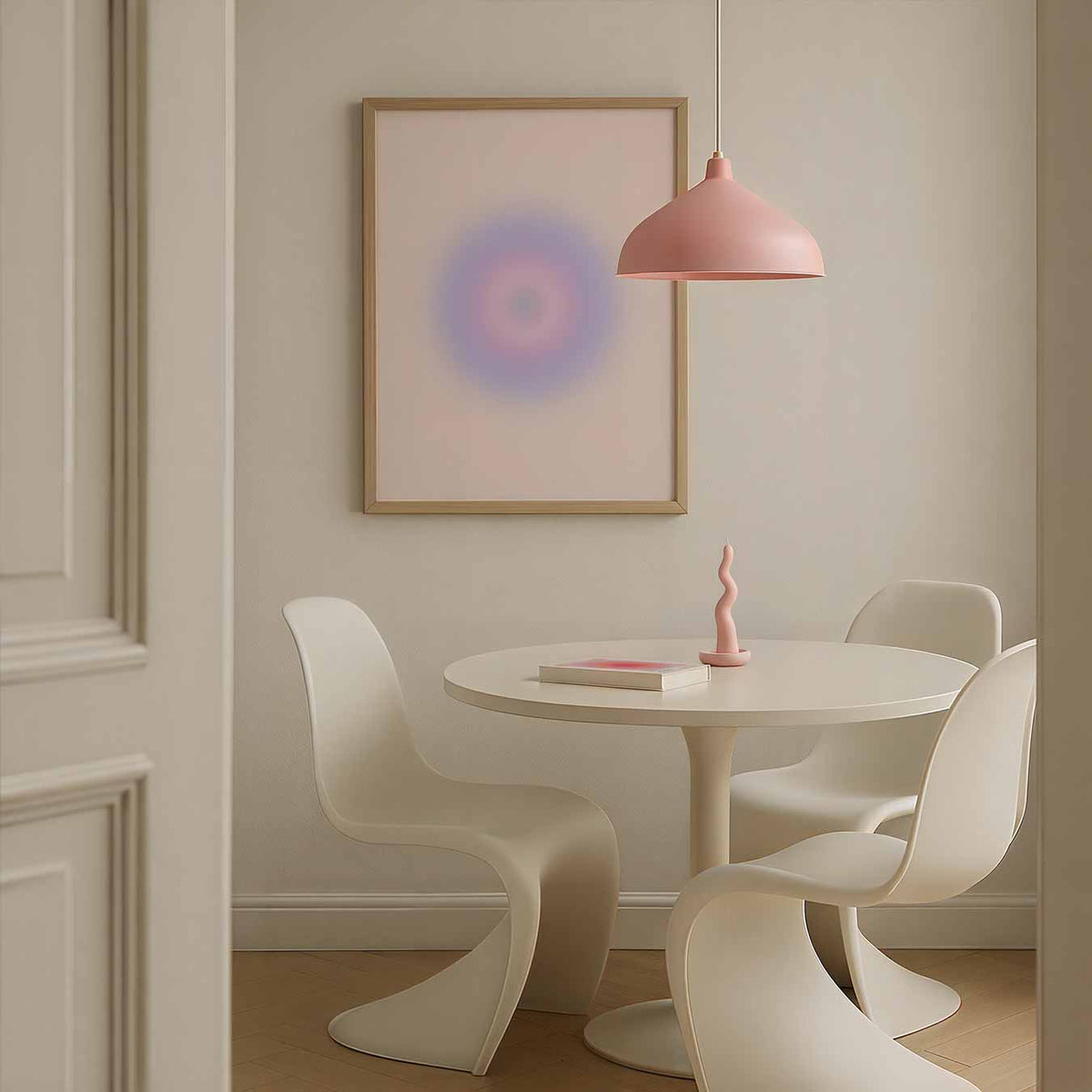 Pastel Kleurenspel Wanddecoratie – staande mindful wanddecoratie van WallArtistic