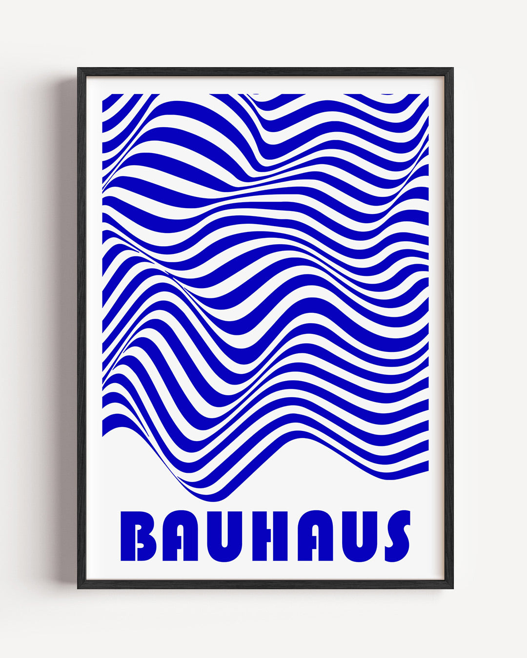 Golvend lijnenspel – staande Bauhaus poster als wanddecoratie