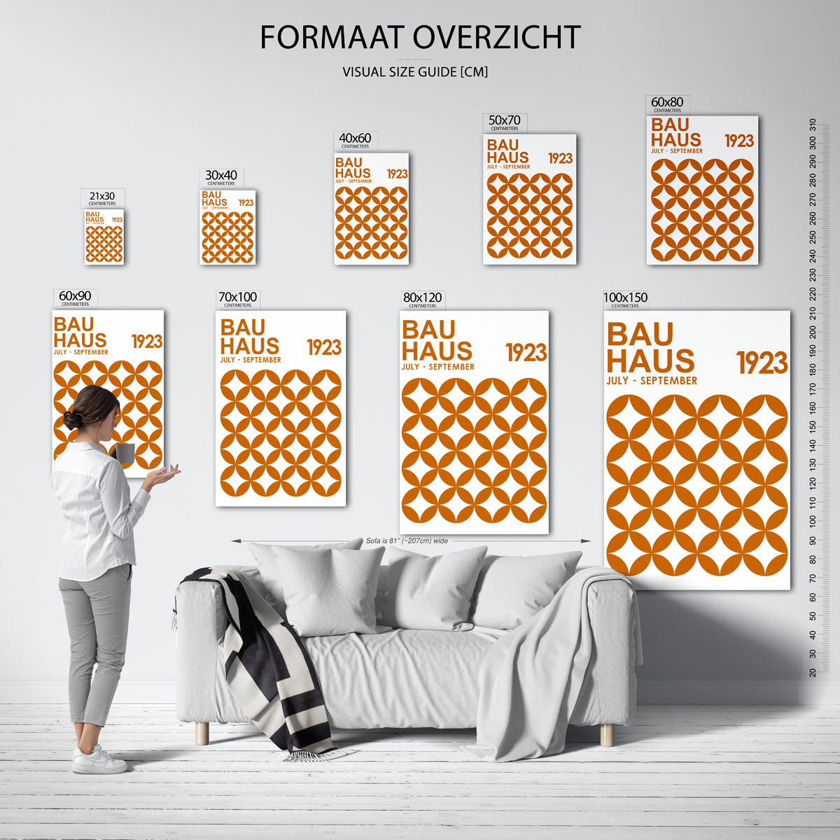 – geometrische poster in Bauhaus-stijl van WallArtistic