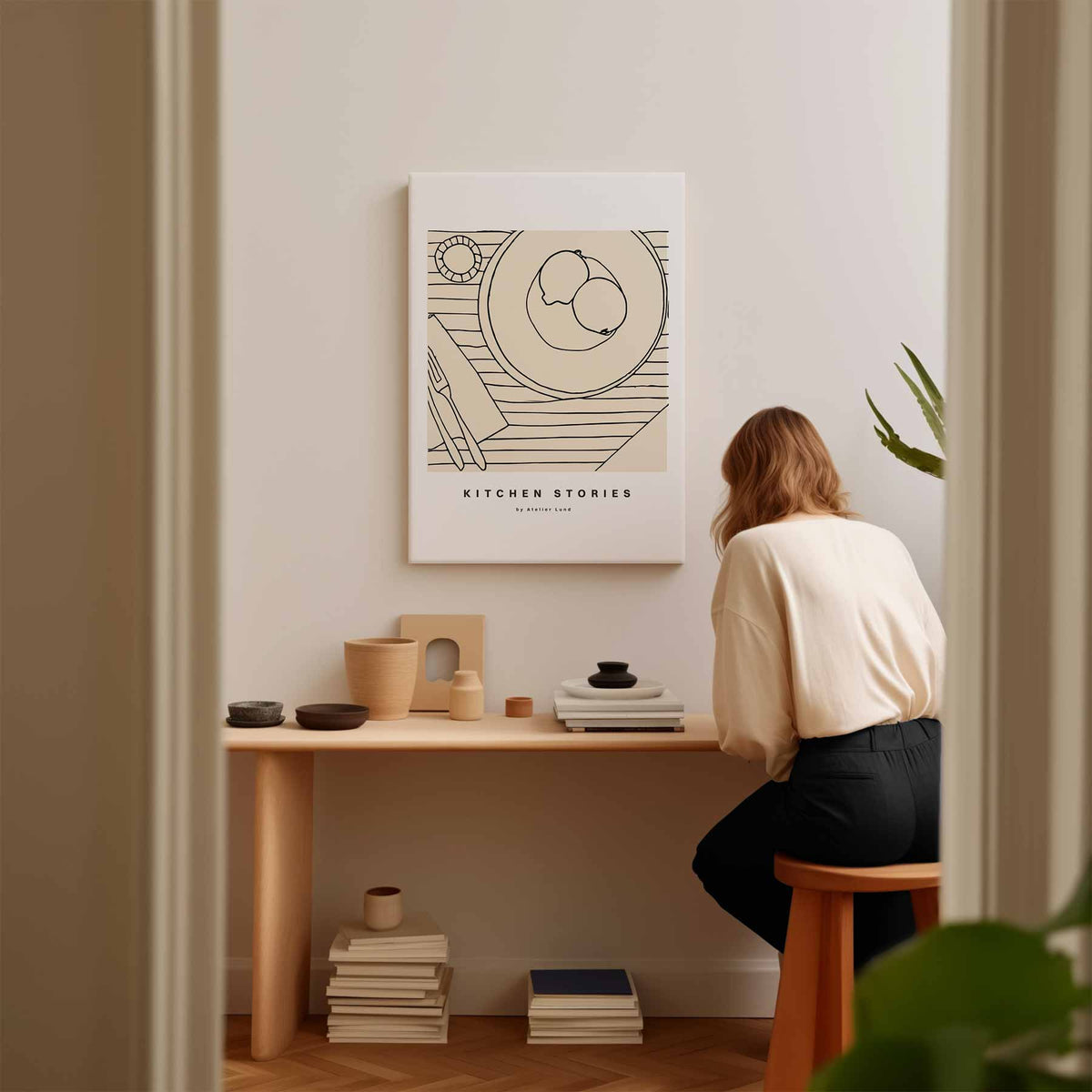 Kitchen Stories – kunstwerk met zwarte baklijst