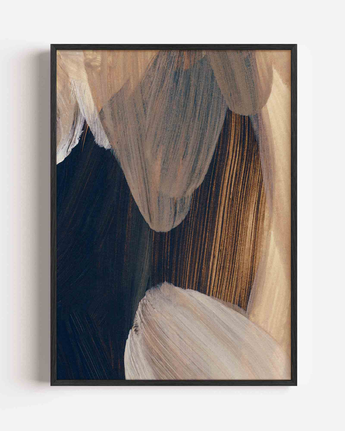 Abstracte penseelstreken – schilderkunst portret poster als wanddecoratie