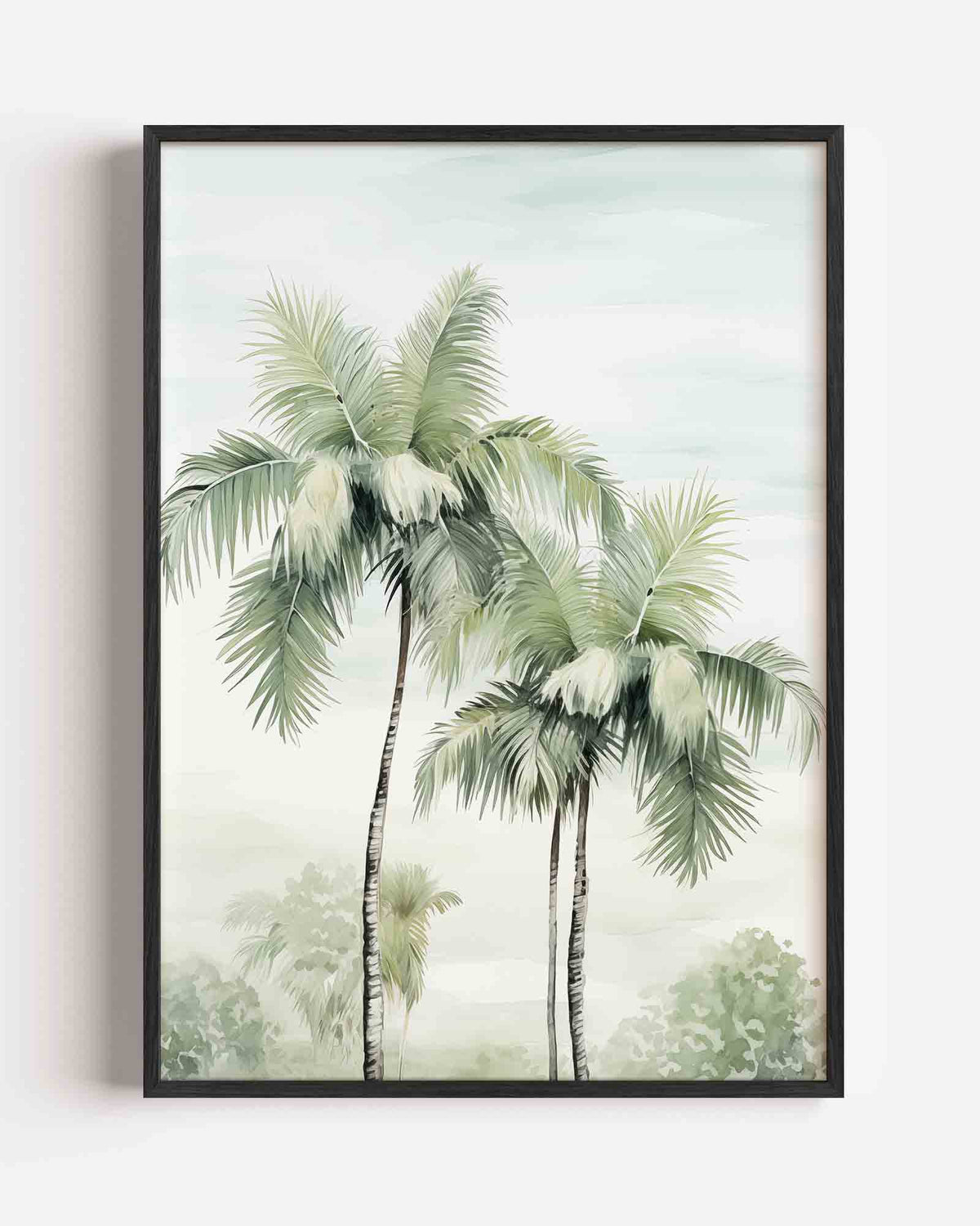 Tropische palmbomen – jungle portret poster als wanddecoratie