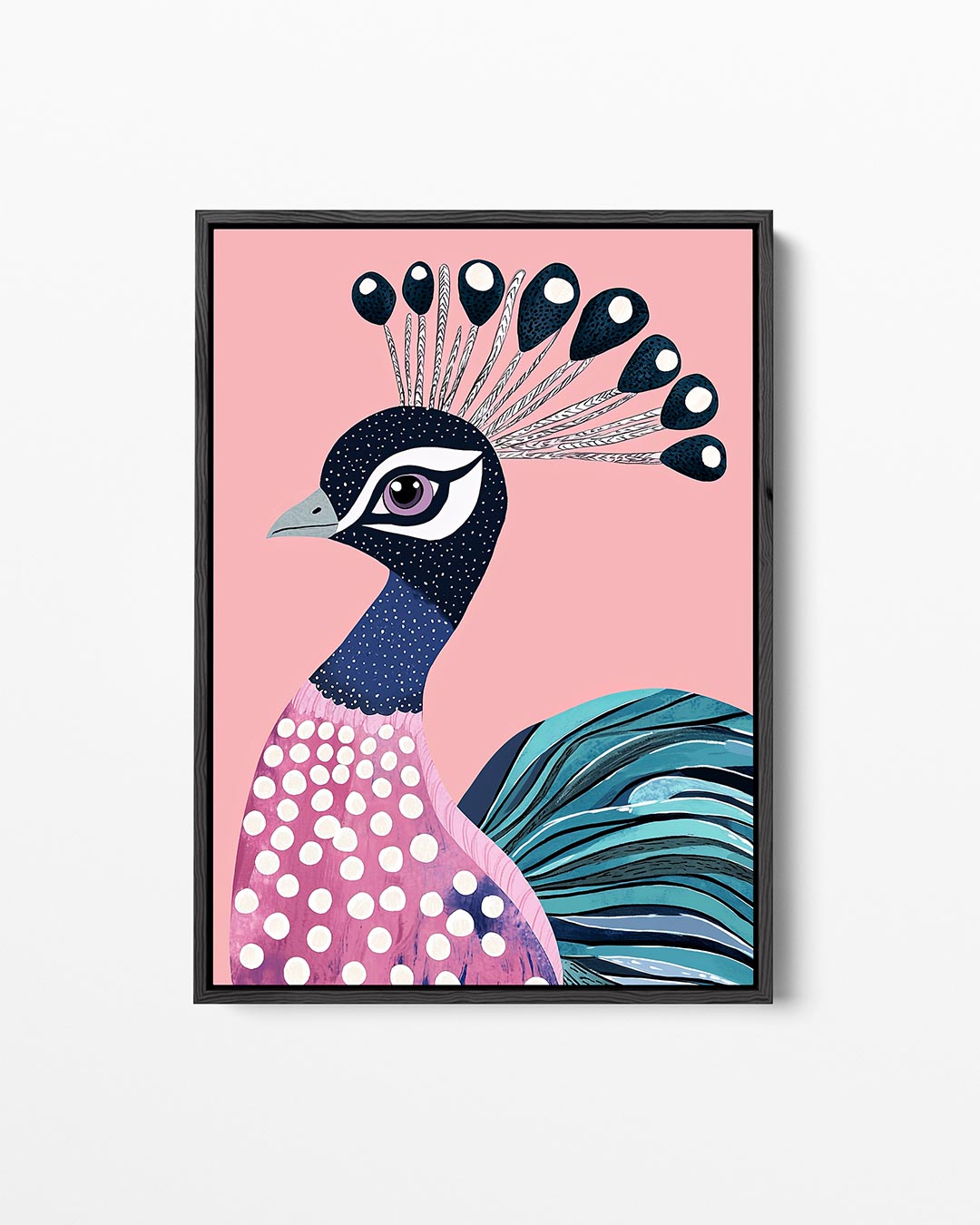 Vrolijke pauw – staand wanddecoratie kunstwerk