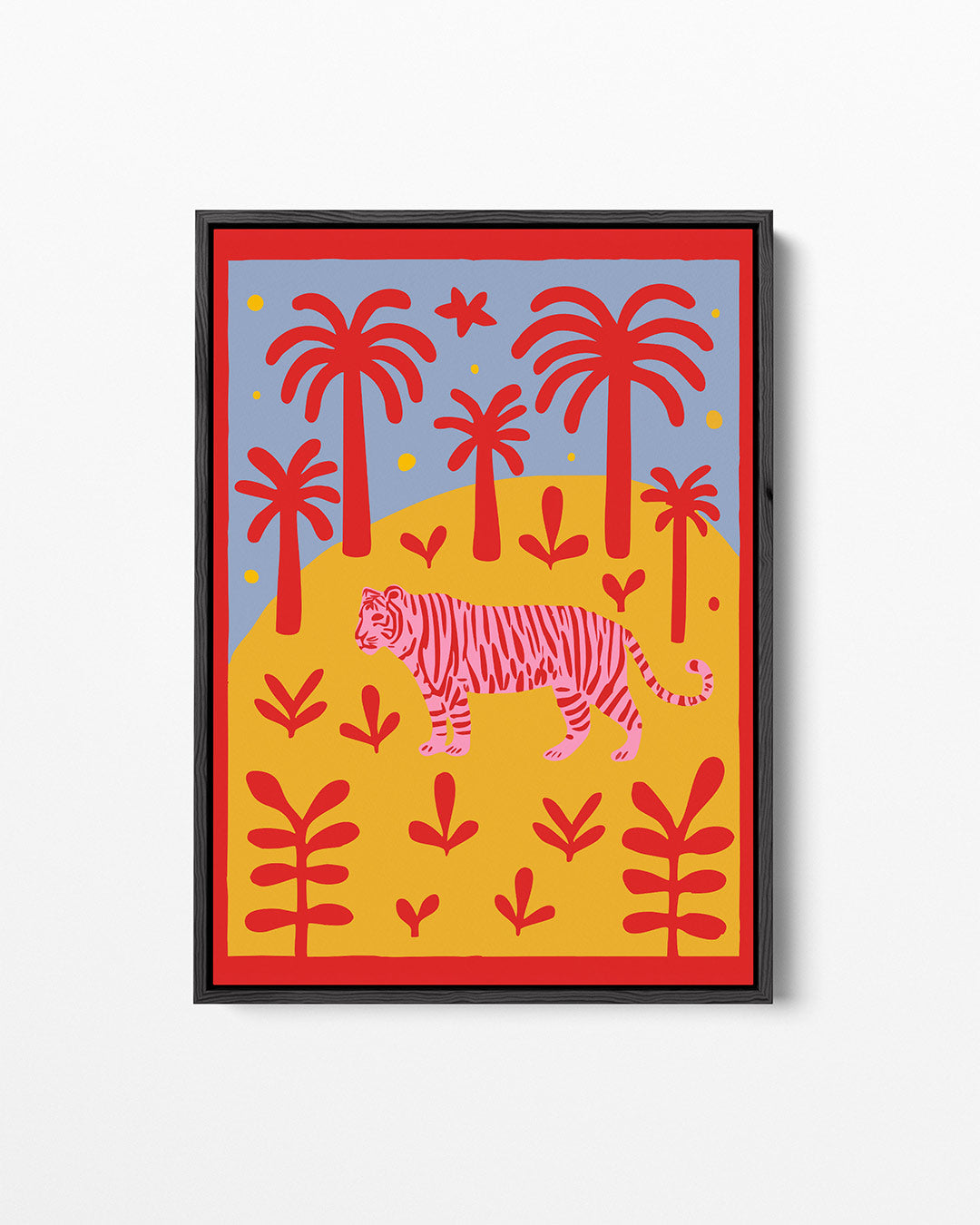 Vrolijke jungle scène – staand wanddecoratie kunstwerk