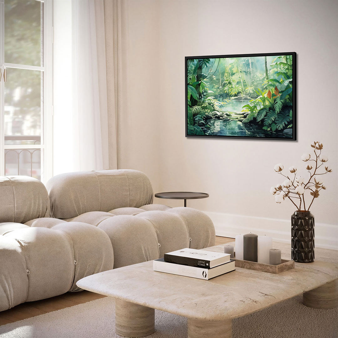 Weelderige jungle – alternatieve weergave van het kunstwerk