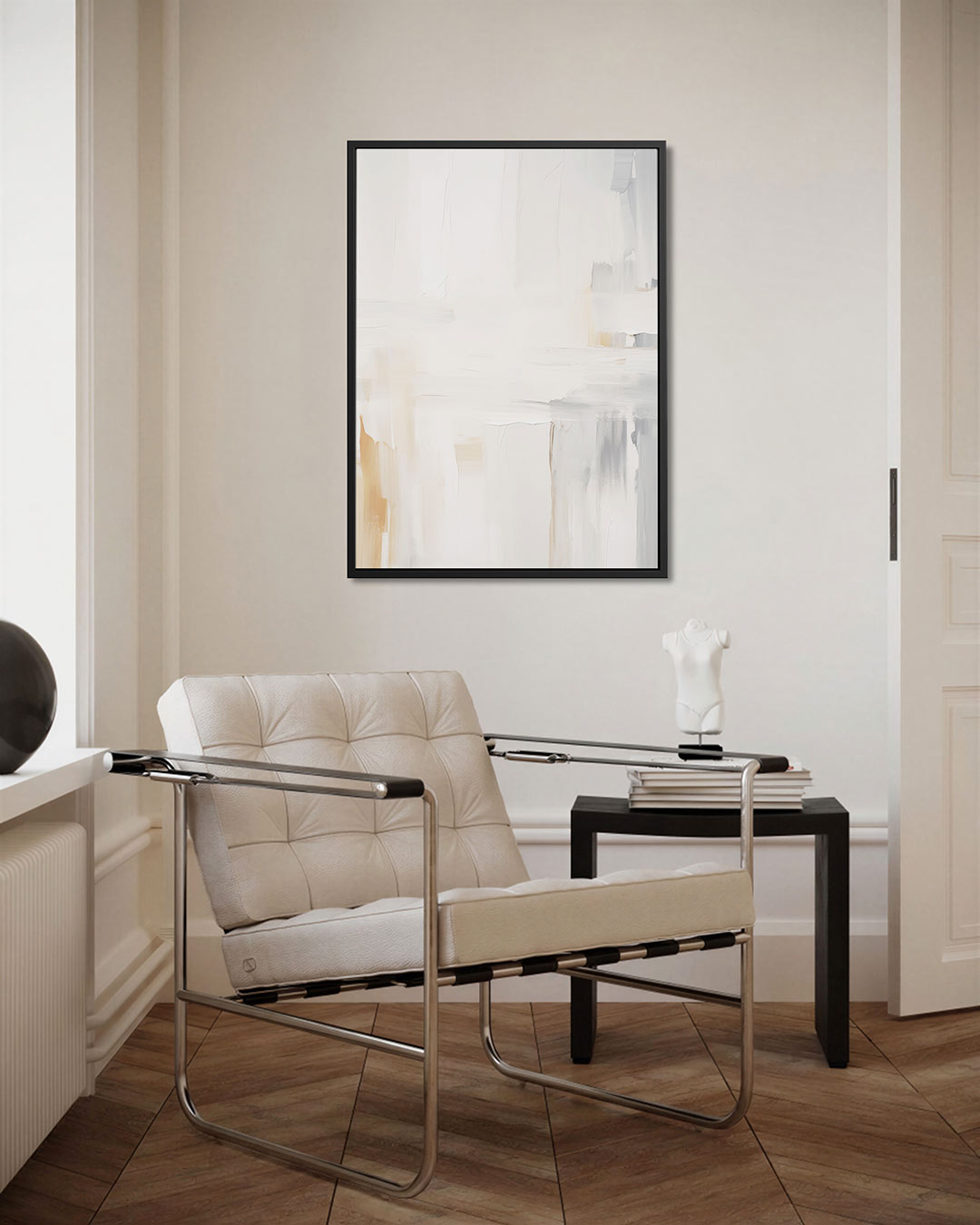 Zachte kleuren compositie – staand wanddecoratie kunstwerk
