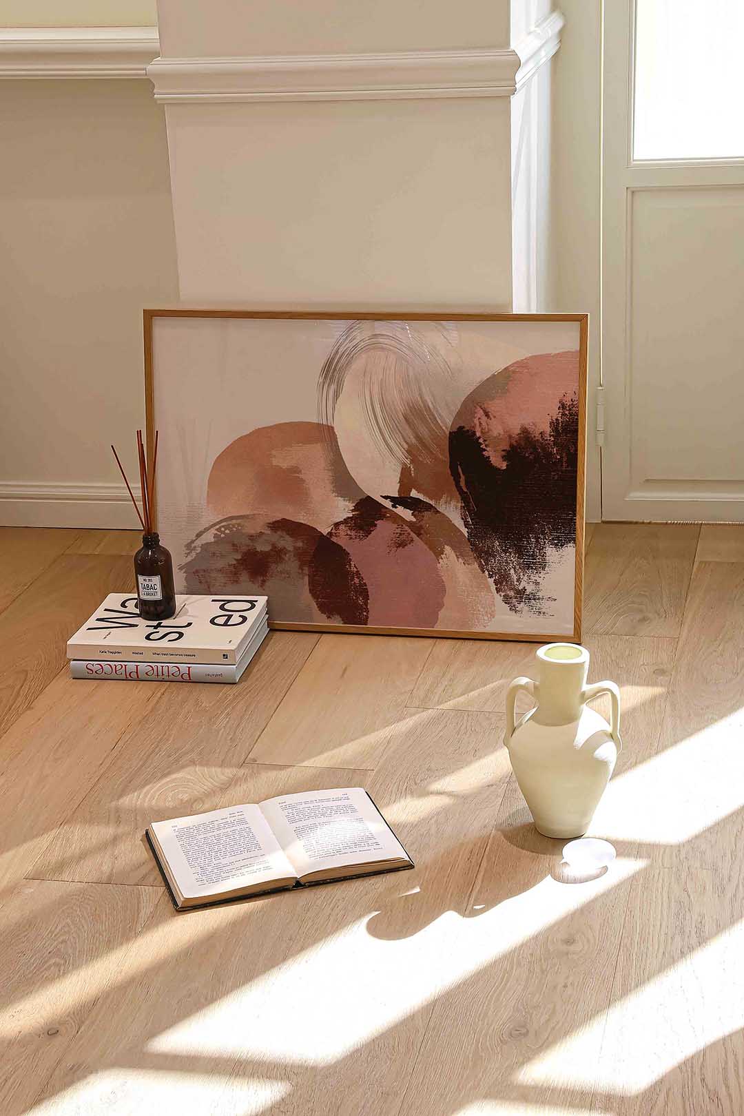 Abstracte vormen – liggende abstracte wanddecoratie van WallArtistic