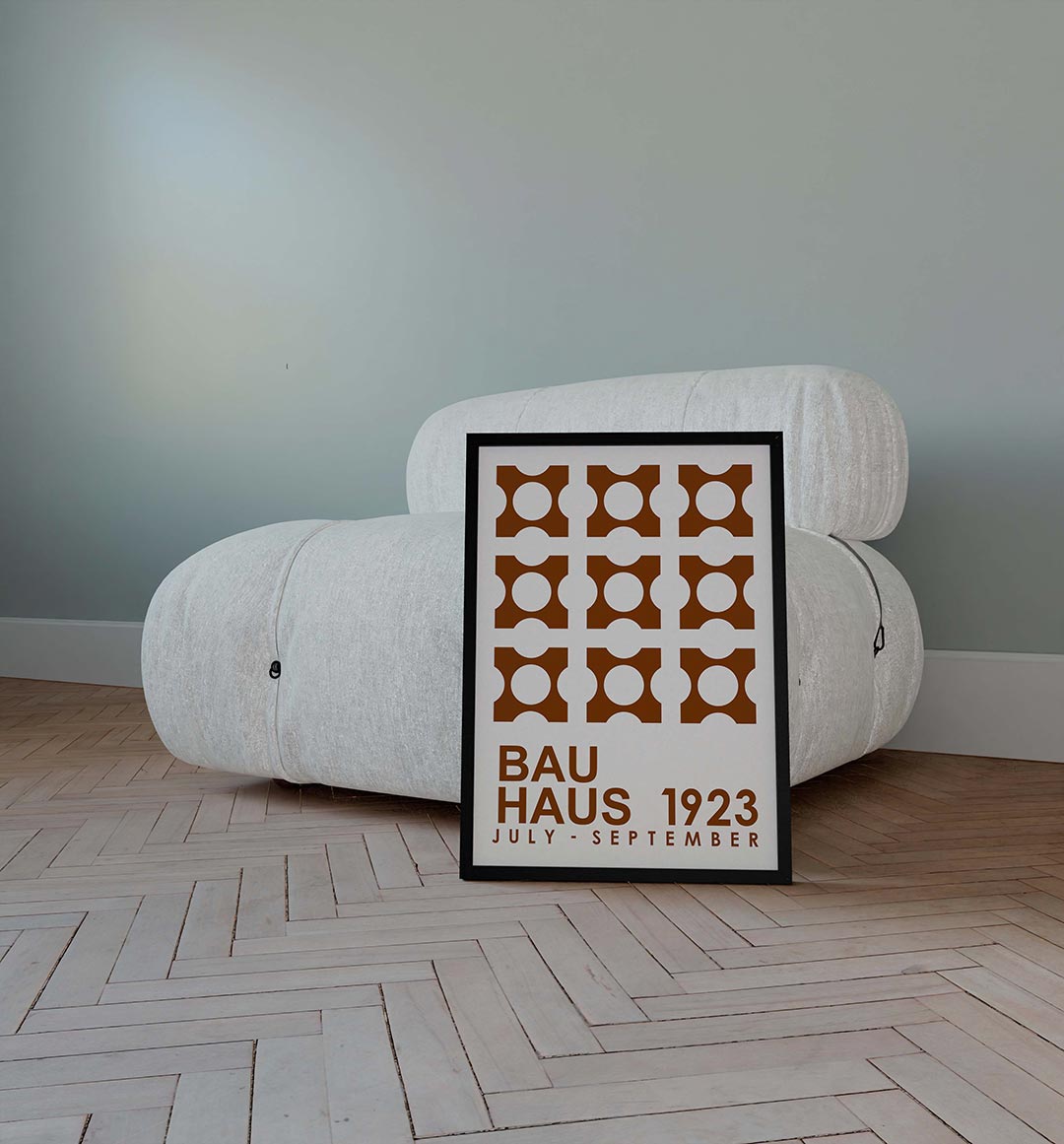 Vormen en vlakken – geometrische poster in Bauhaus-stijl van WallArtistic