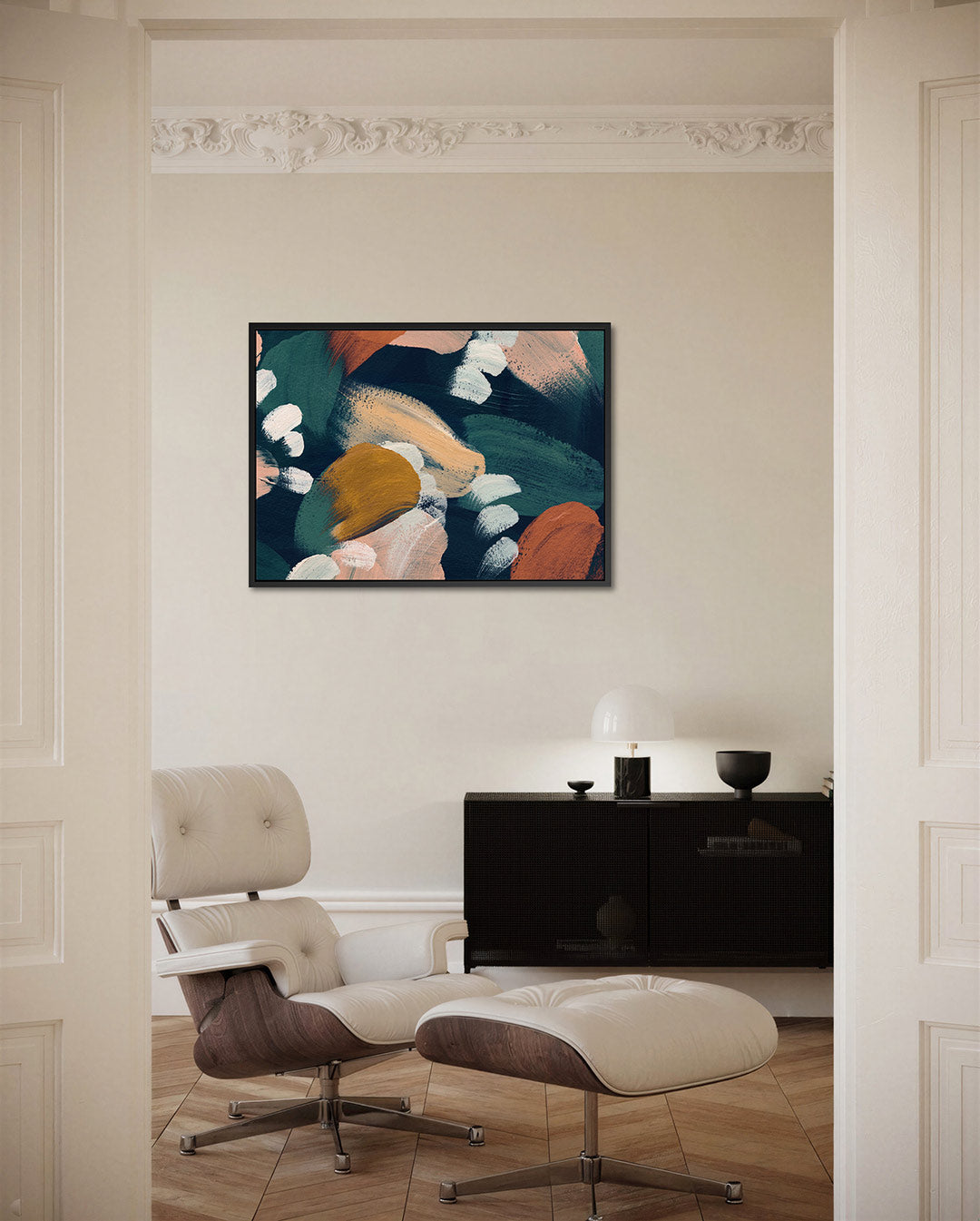 Kleurencompositie – Harmonieuze – liggende wanddecoratie