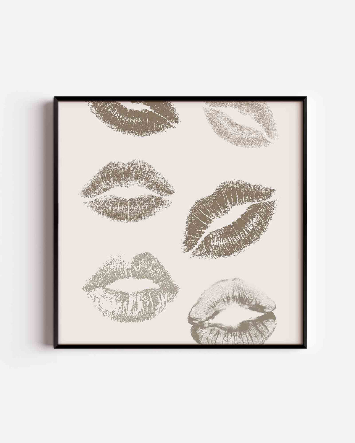 Lippenafdrukken – Pop Art vierkante poster als wanddecoratie