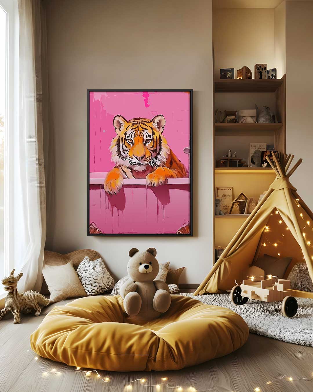 Opera d'arte Tigre nel Bagno
