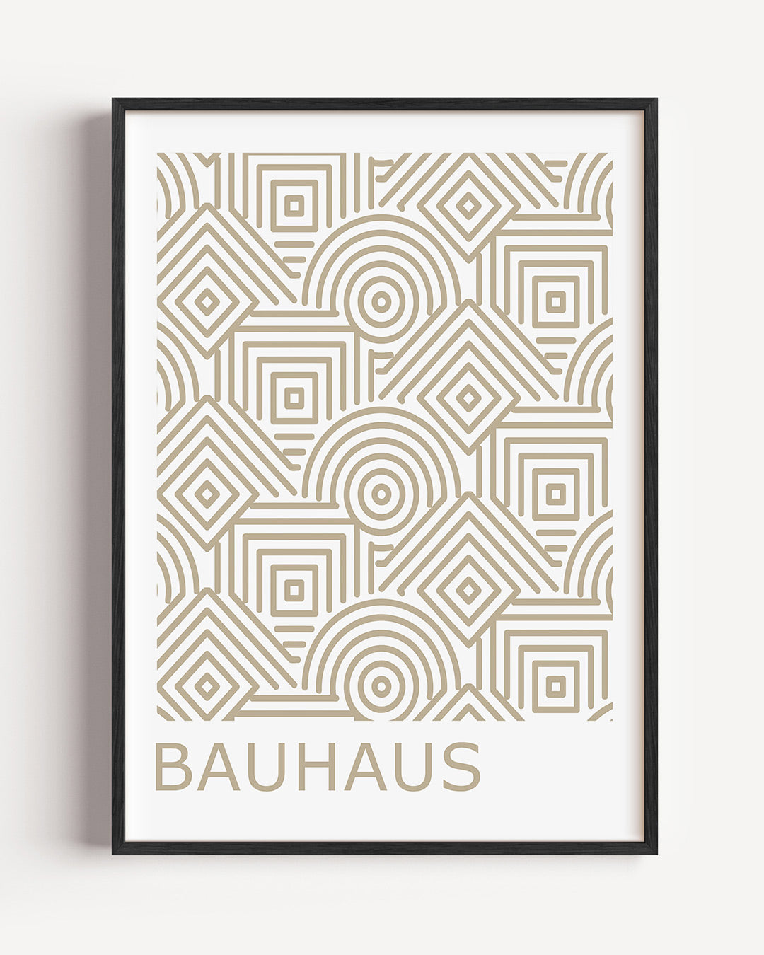 Lijnen en patronen – staande Bauhaus poster als wanddecoratie