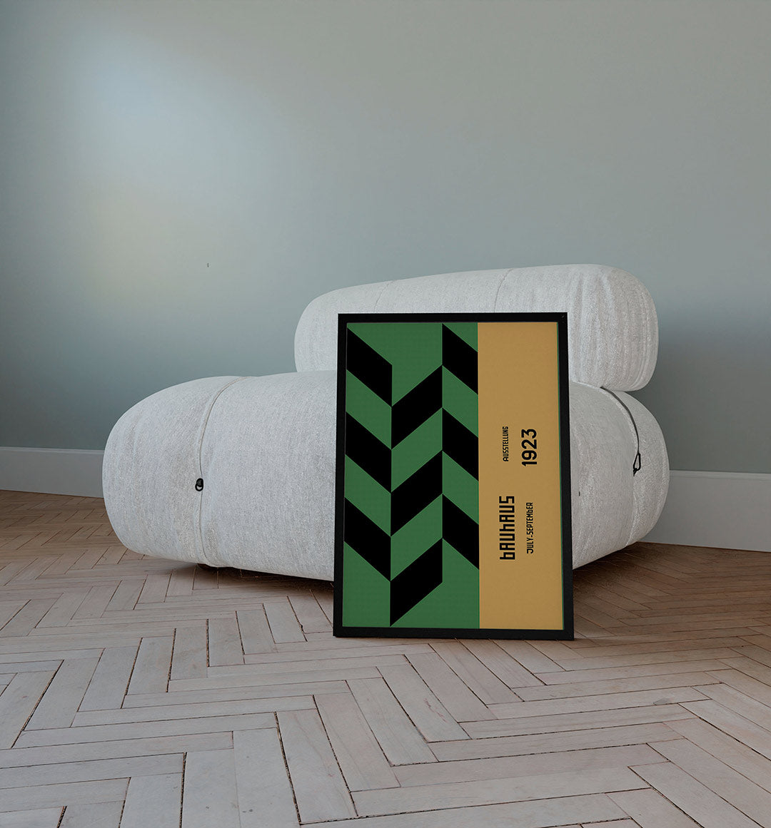 Vorm en kleur – staande Bauhaus poster voor aan de muur