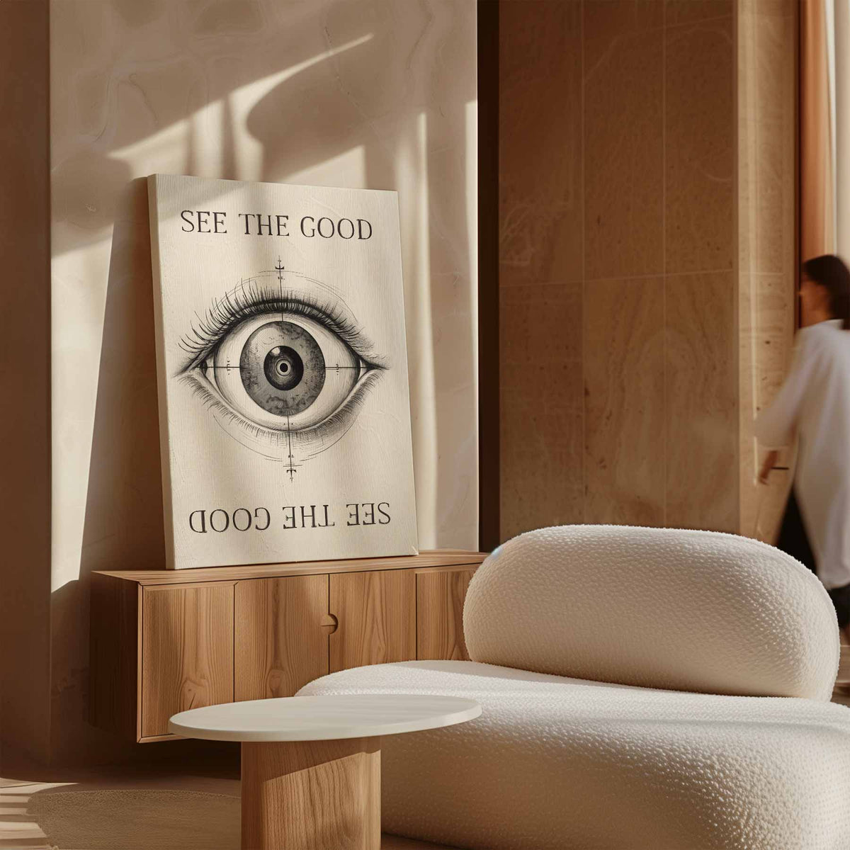 Positieve Blik – dibond kunstwerk als wanddecoratie