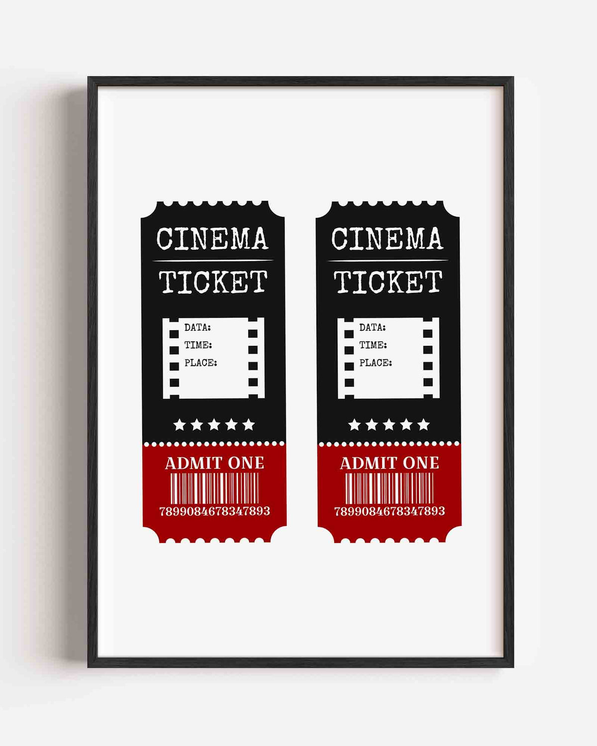 Cinema ticket – Pop Art portret poster als wanddecoratie