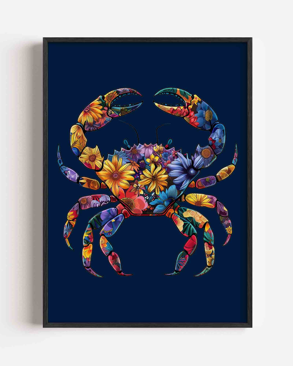 Bloemenkrab – dieren portret poster als wanddecoratie
