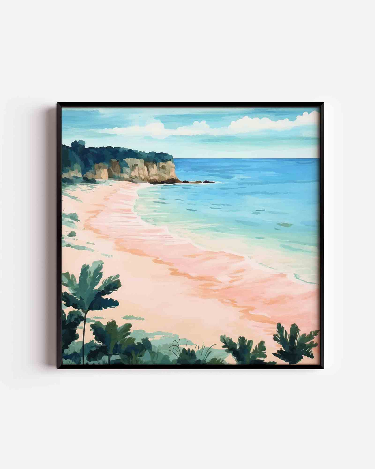 Strand en zee – keuken vierkante poster als wanddecoratie