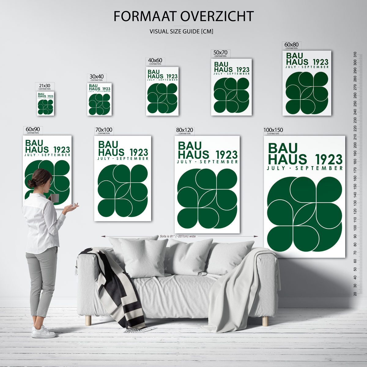 – Bauhaus poster als moderne geometrische wanddecoratie