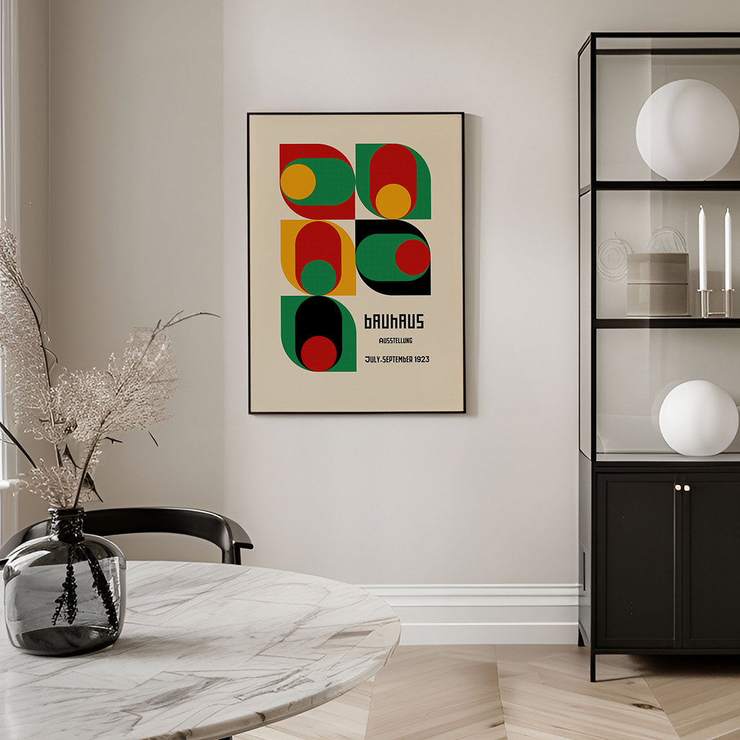 Vorm en kleur – geometrische Bauhaus poster in staand formaat