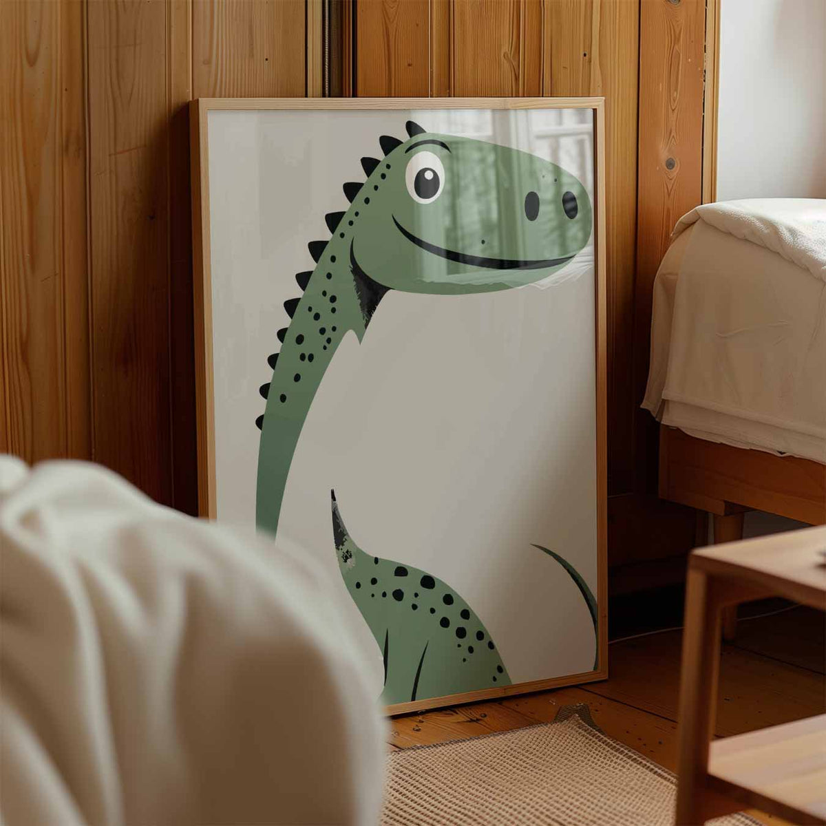 Schattige Dino – kinderposter in staand formaat