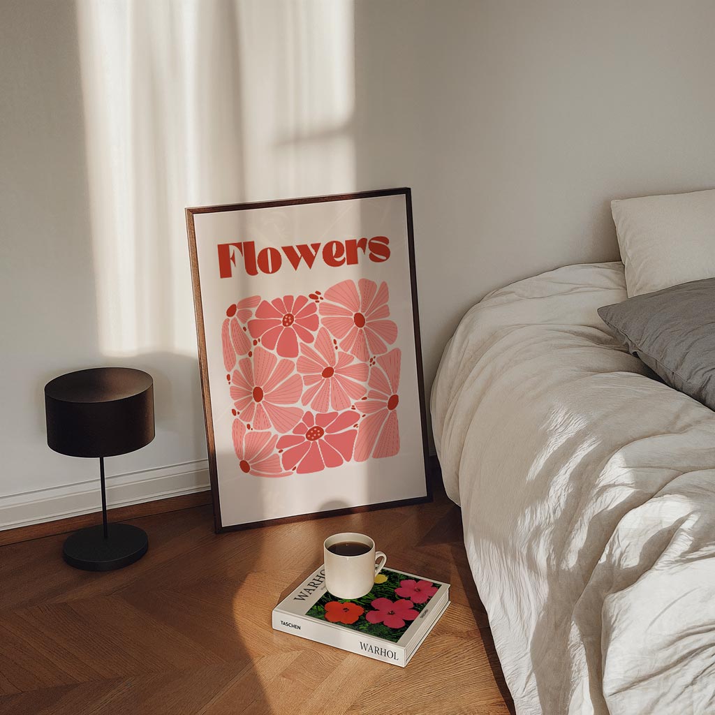 Bloemenpracht – staande Popart wanddecoratie van WallArtistic