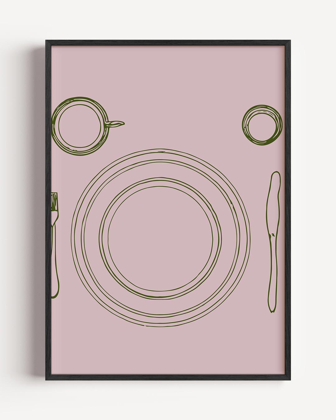Stijlvolle Tafelschikking – keuken portret poster als wanddecoratie