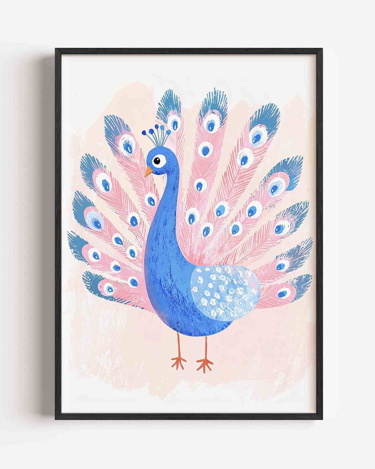 Blauwe pauw – jungle portret poster als wanddecoratie