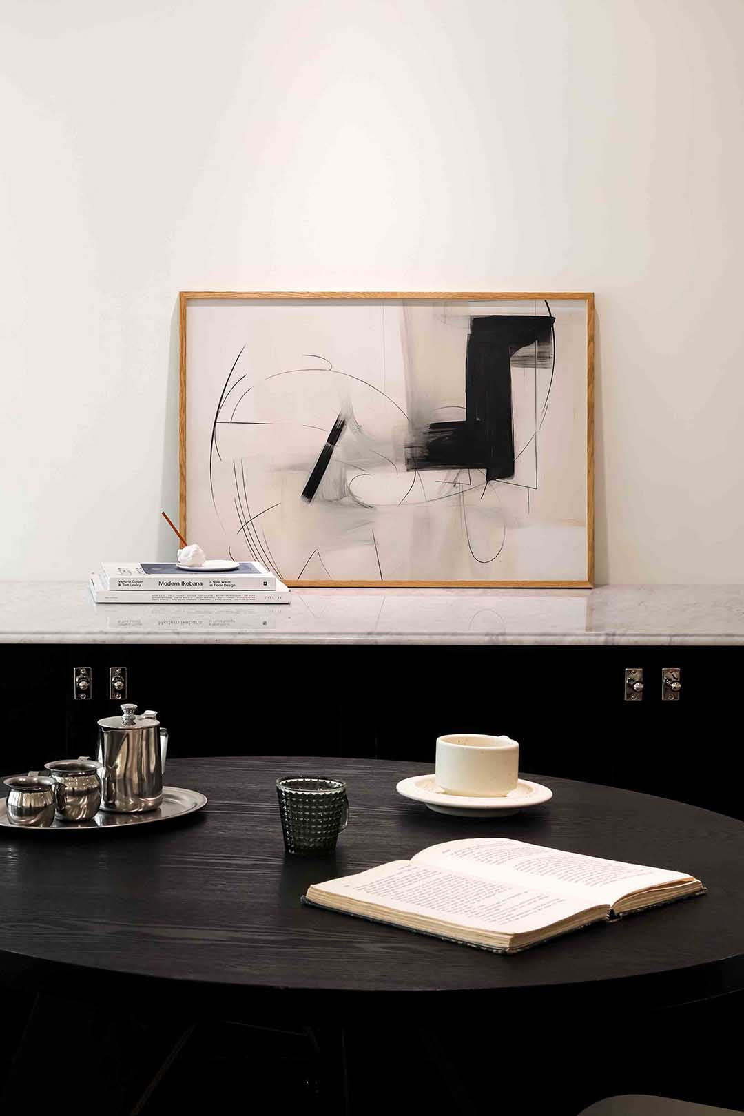Abstracte lijnen en vlakken – abstracte poster in liggend formaat