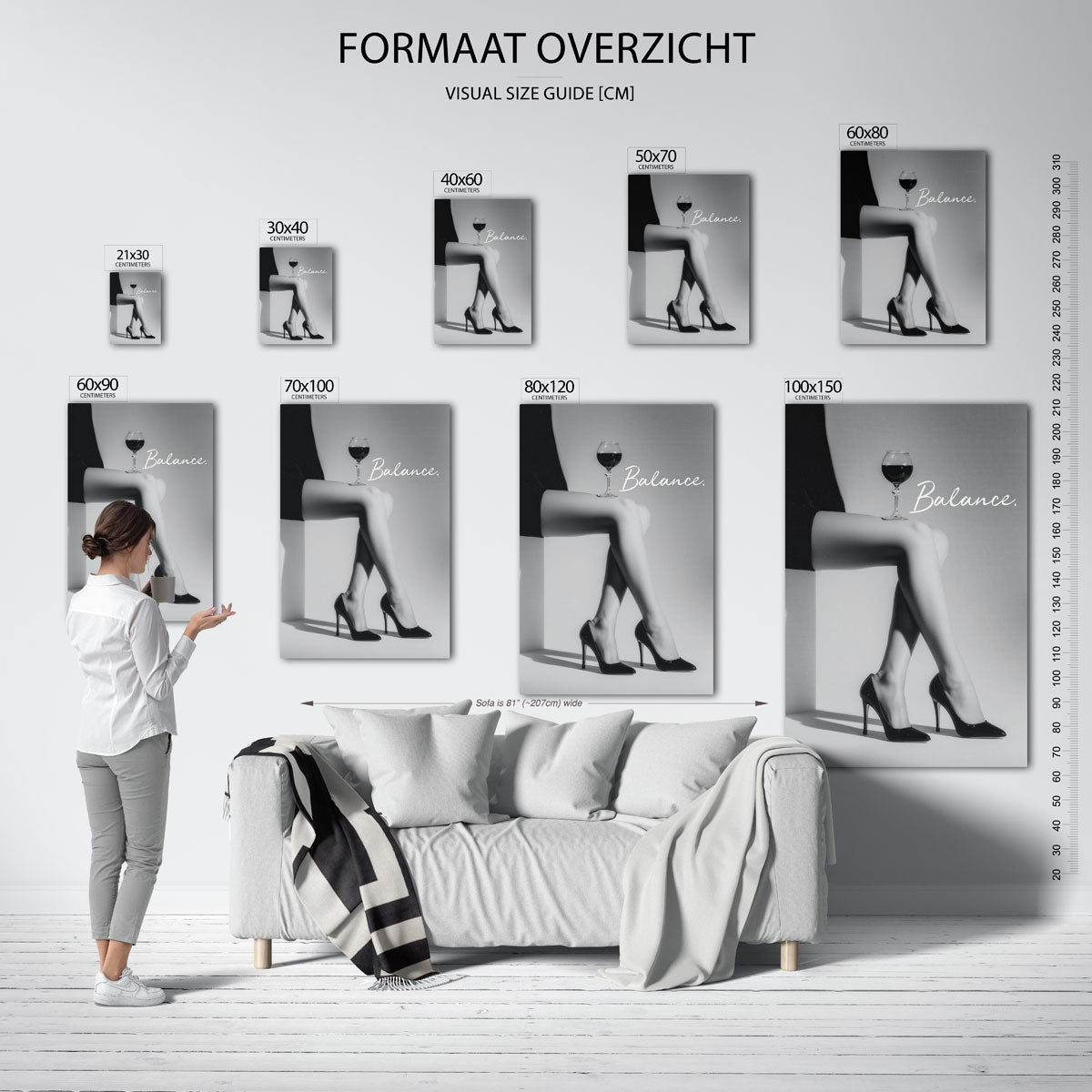 Balance – staande muurposter in Pop Art stijl