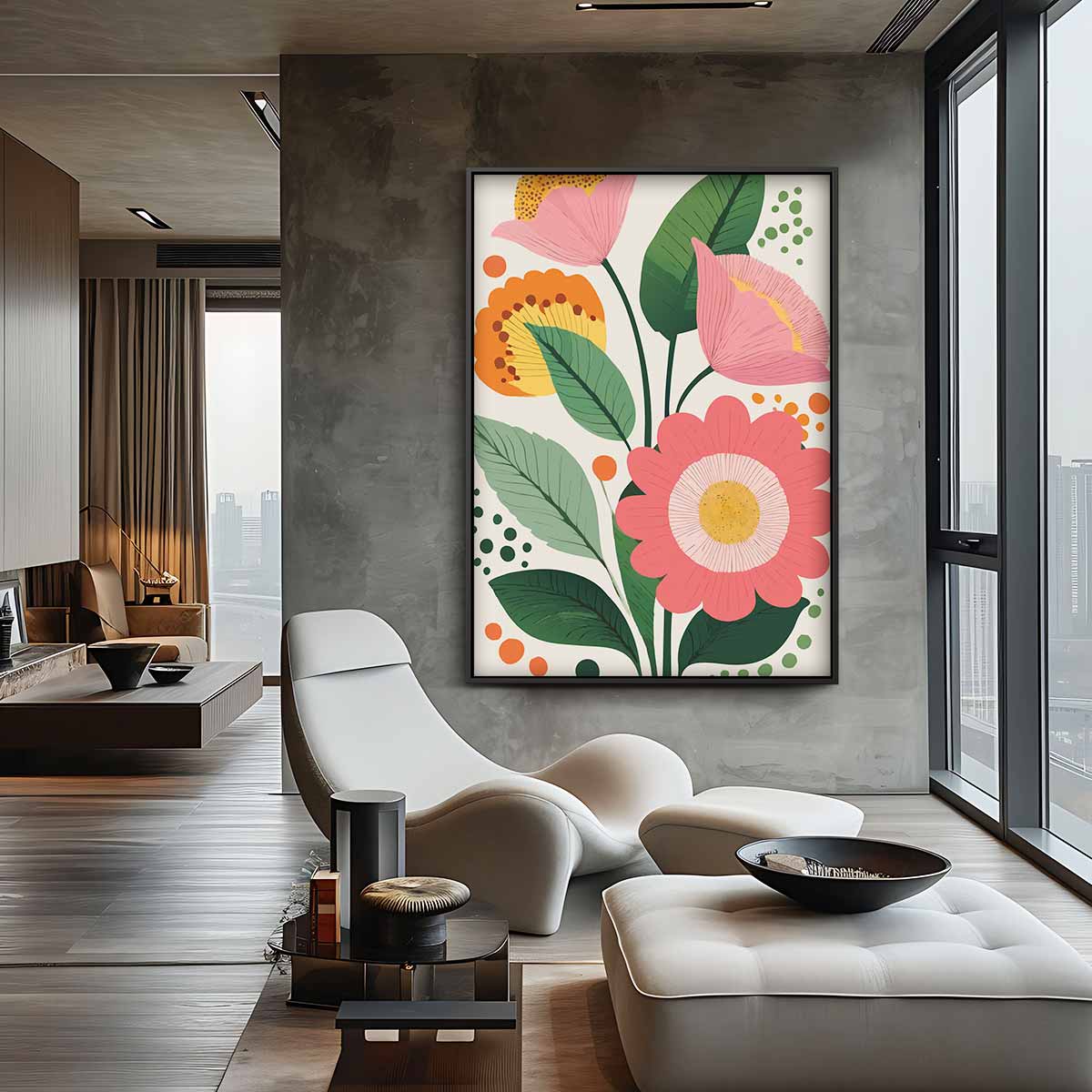 Bloemrijke Droom – canvas kunstwerk als wanddecoratie